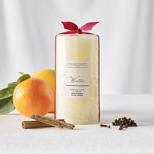 Winter Pillar Candle | The White Company UK & ROW