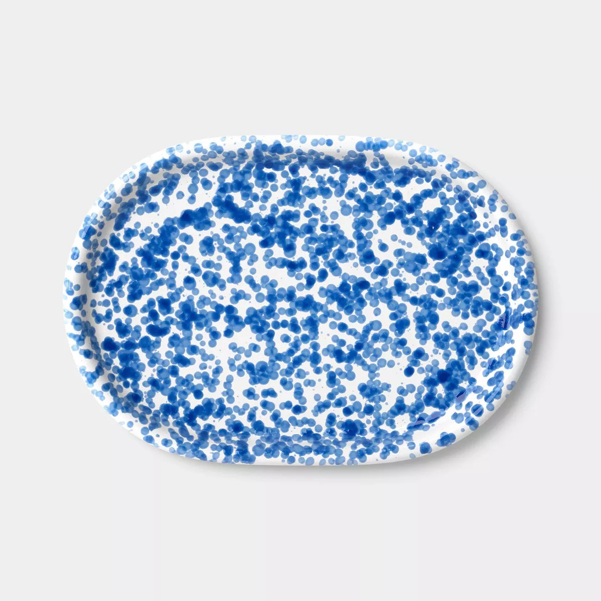 11" Round Rim Serving Platter Blue Splatter - Room Essentials™ | Target