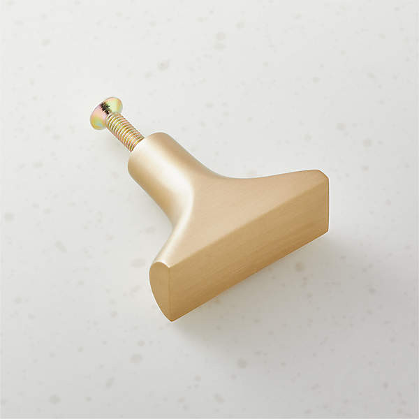 Damon Brushed Brass Knob | CB2 | CB2