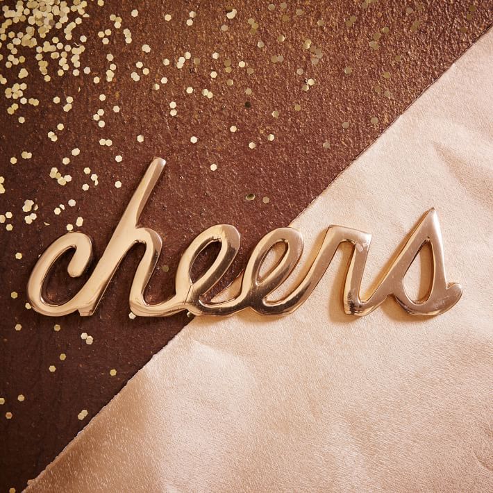 Brass Word Object - Cheers | West Elm (US)