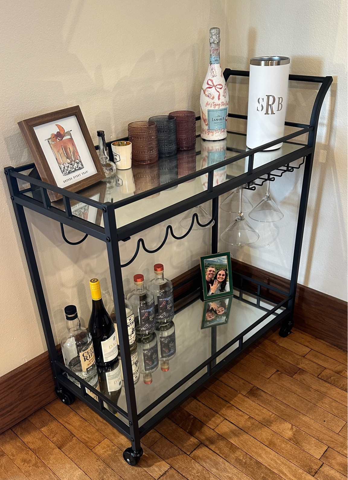Bar cart w/ mirrors, Bar Glassware & Yeti Wine Cooler 

#LTKHoliday #LTKGiftGuide #LTKHome