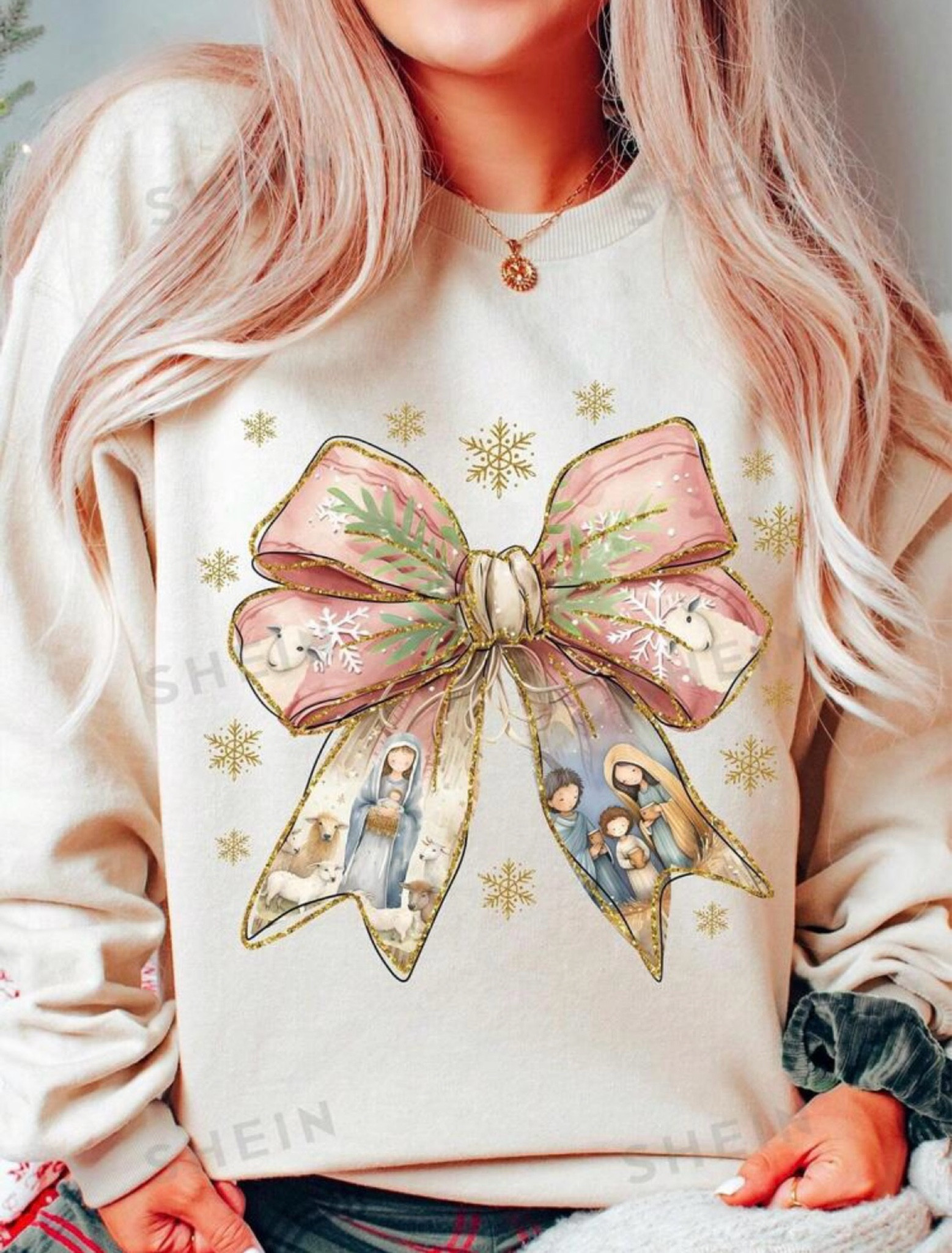 I'm obsessed with this nativity baby Jesus bow sweatshirt! #babyjesus #nativity #bow #sweatshirt #holidaywear #holidayfashion #holidayparty 

#LTKHoliday #LTKSeasonal #LTKFindsUnder50