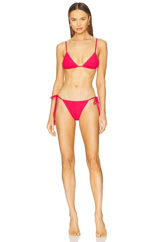 Luana Triangle Bikini Top in Nectarine | Revolve Clothing (Global)