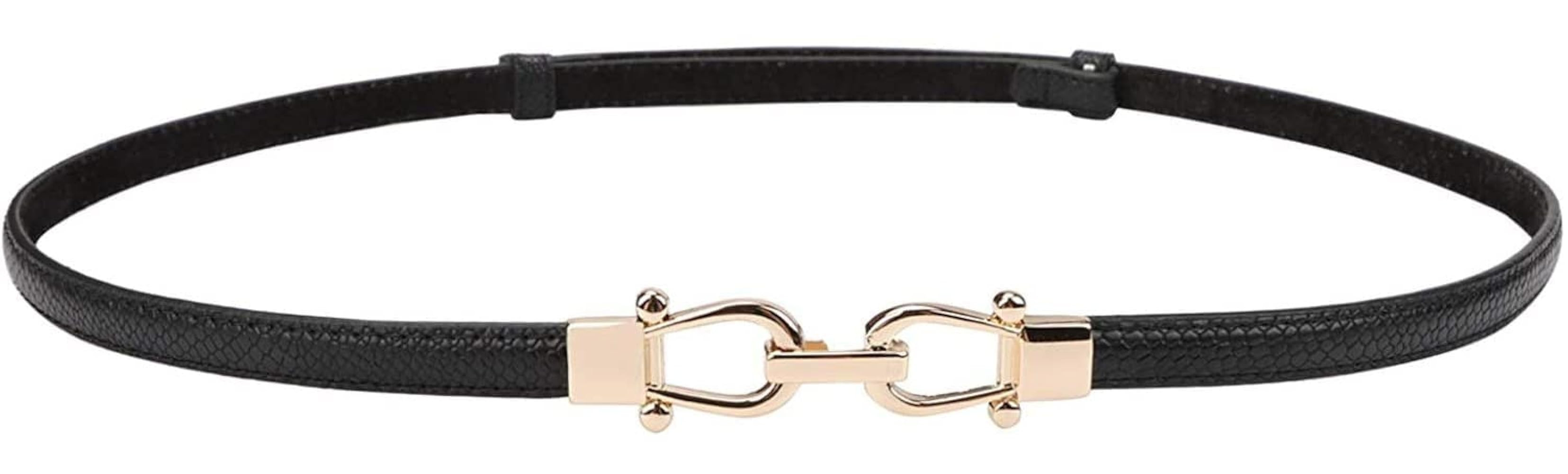 JASGOOD Leather Skinny Women Belt Ladies Thin Waist Belts Plus Size Adjustable for Jeans Pants Dr... | Amazon (US)