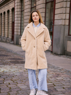 Pile-Lined Fleece Tailored Coat | UNIQLO (US)