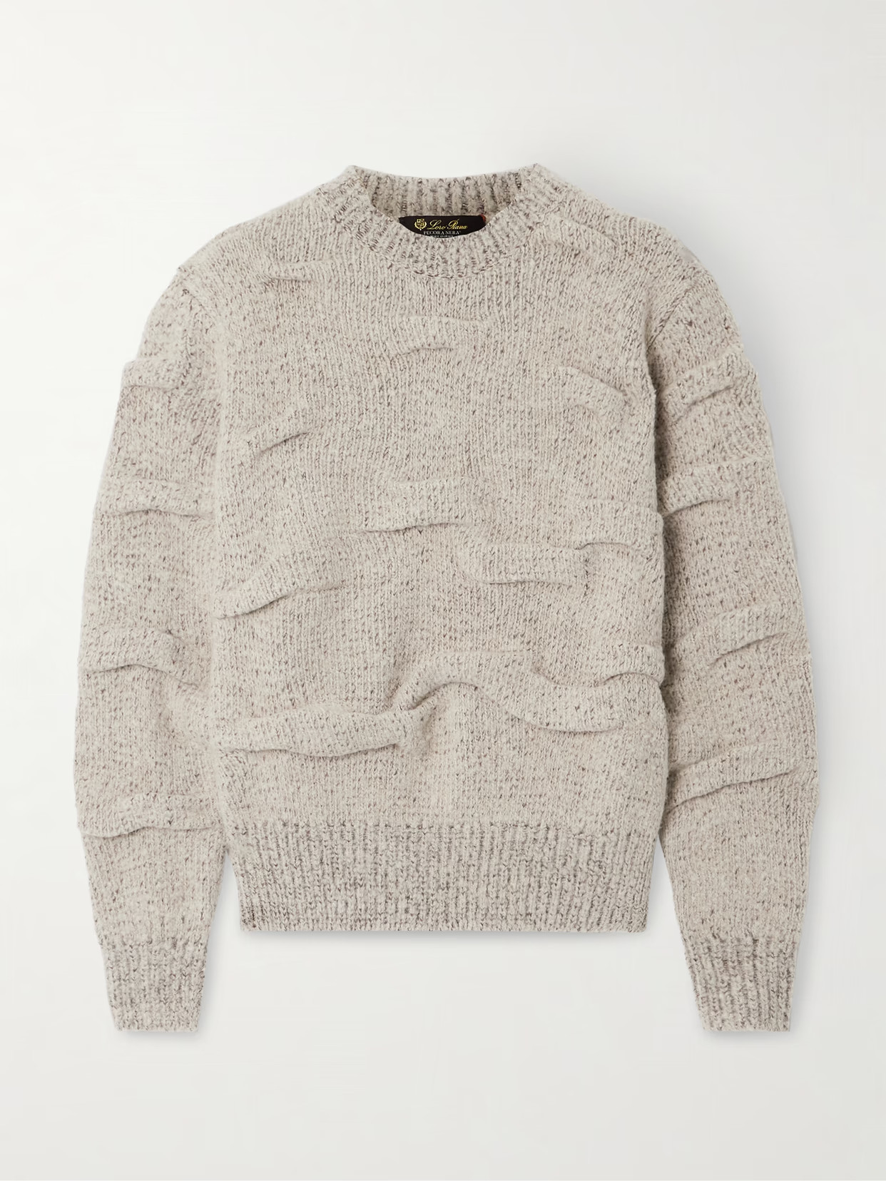 Loro Piana - Gathered Knitted Wool Sweater - Light gray - small | NET-A-PORTER APAC