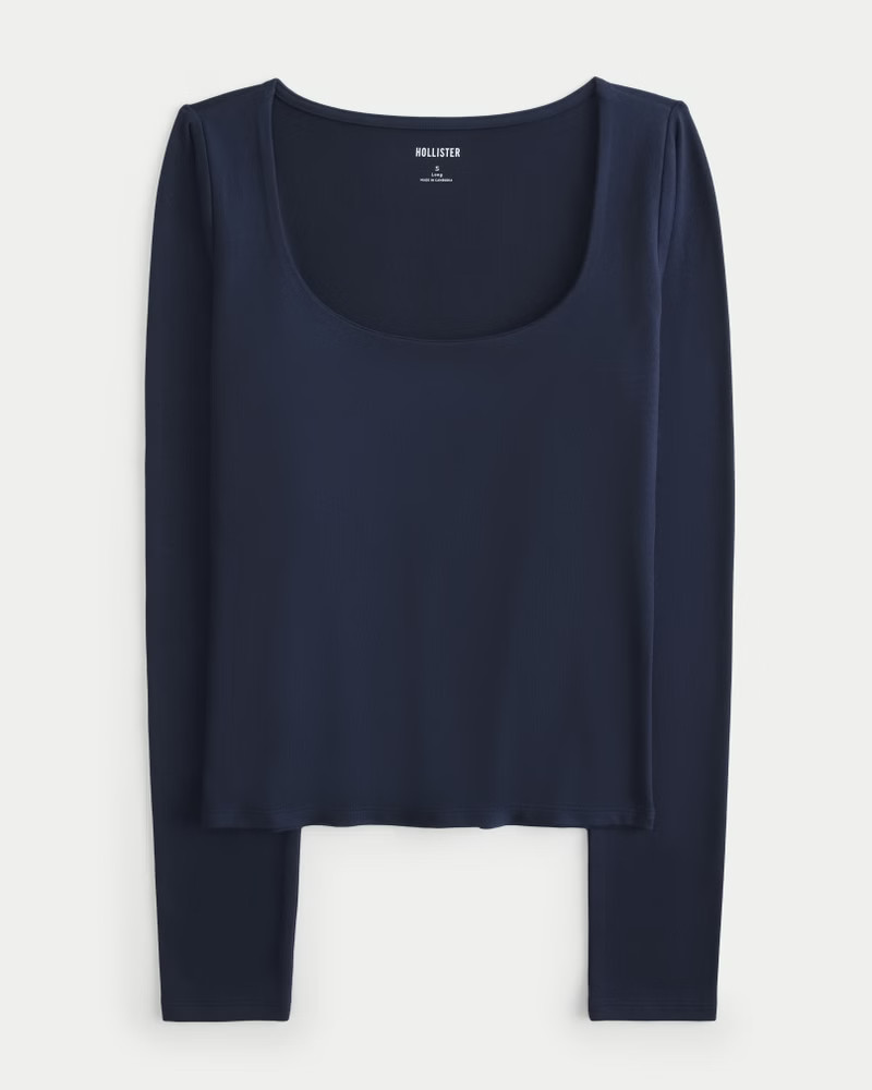 Soft Stretch Seamless Fabric Scoop Top | Hollister (US)
