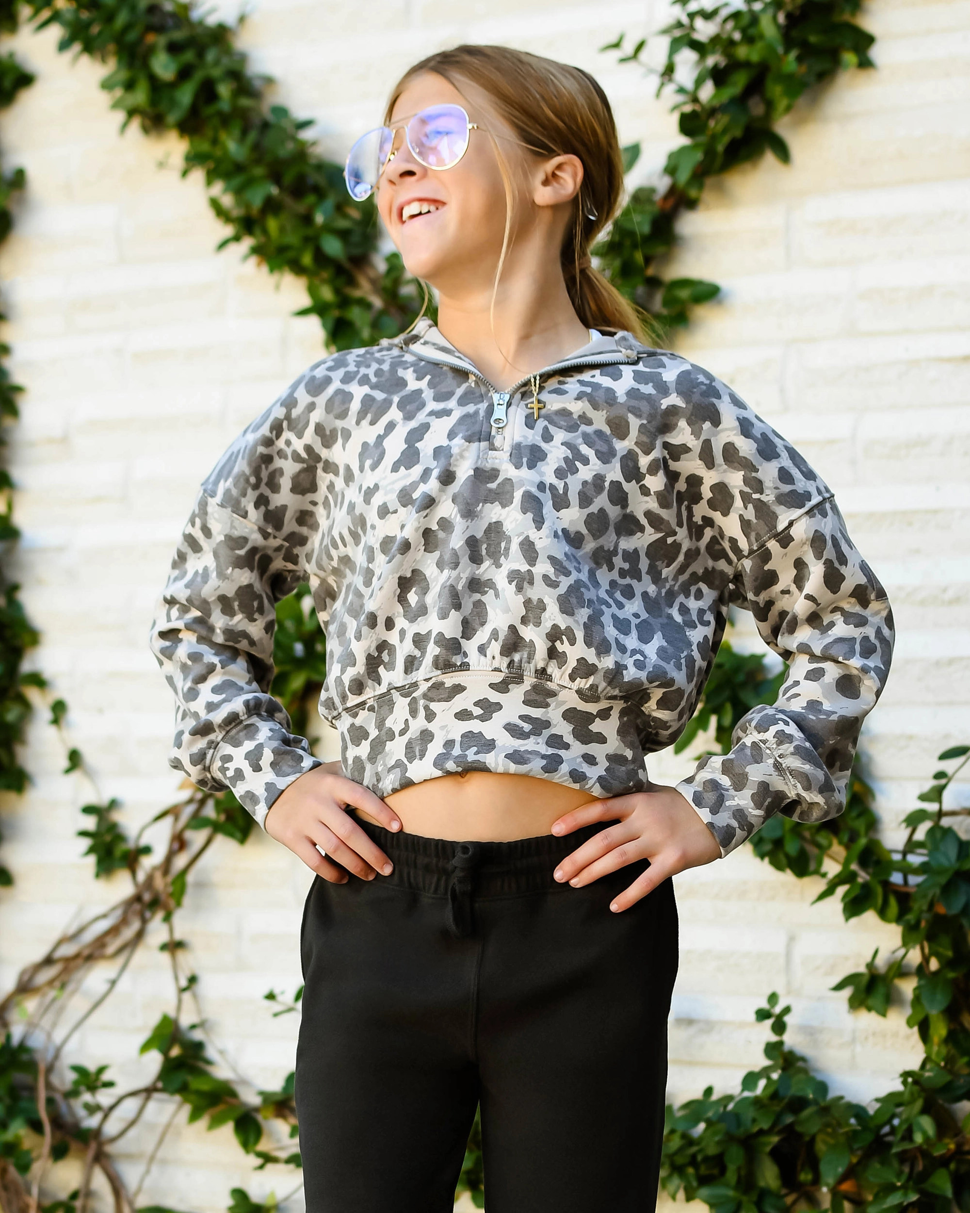 abercrombie kids x jen reed ypb neoknit active quarter-zip hoodie | abercrombie kids x jen reed |... | Abercrombie & Fitch (US)