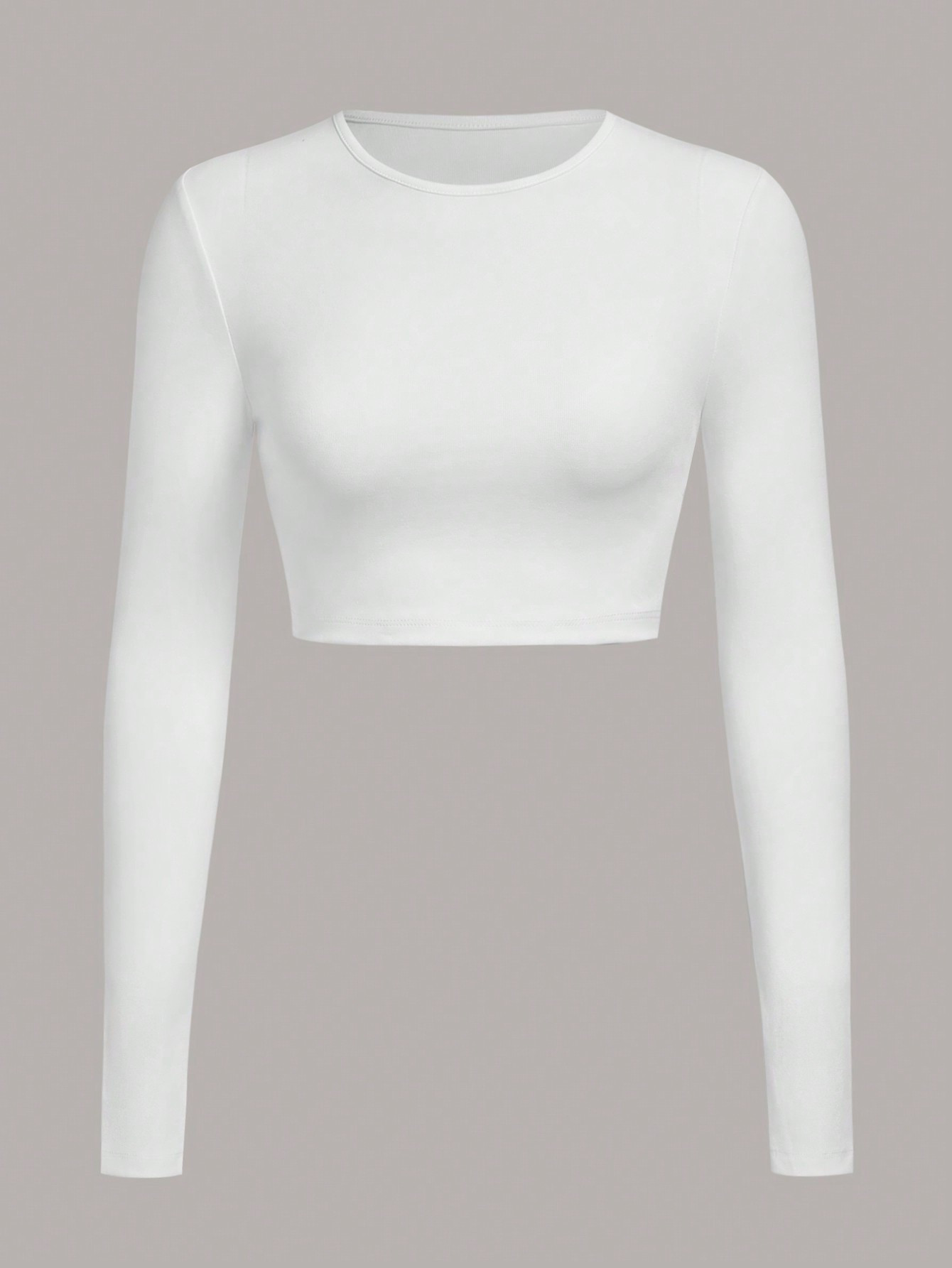 SHEIN BASICS Cotton Solid Fitted Crop Top | SHEIN