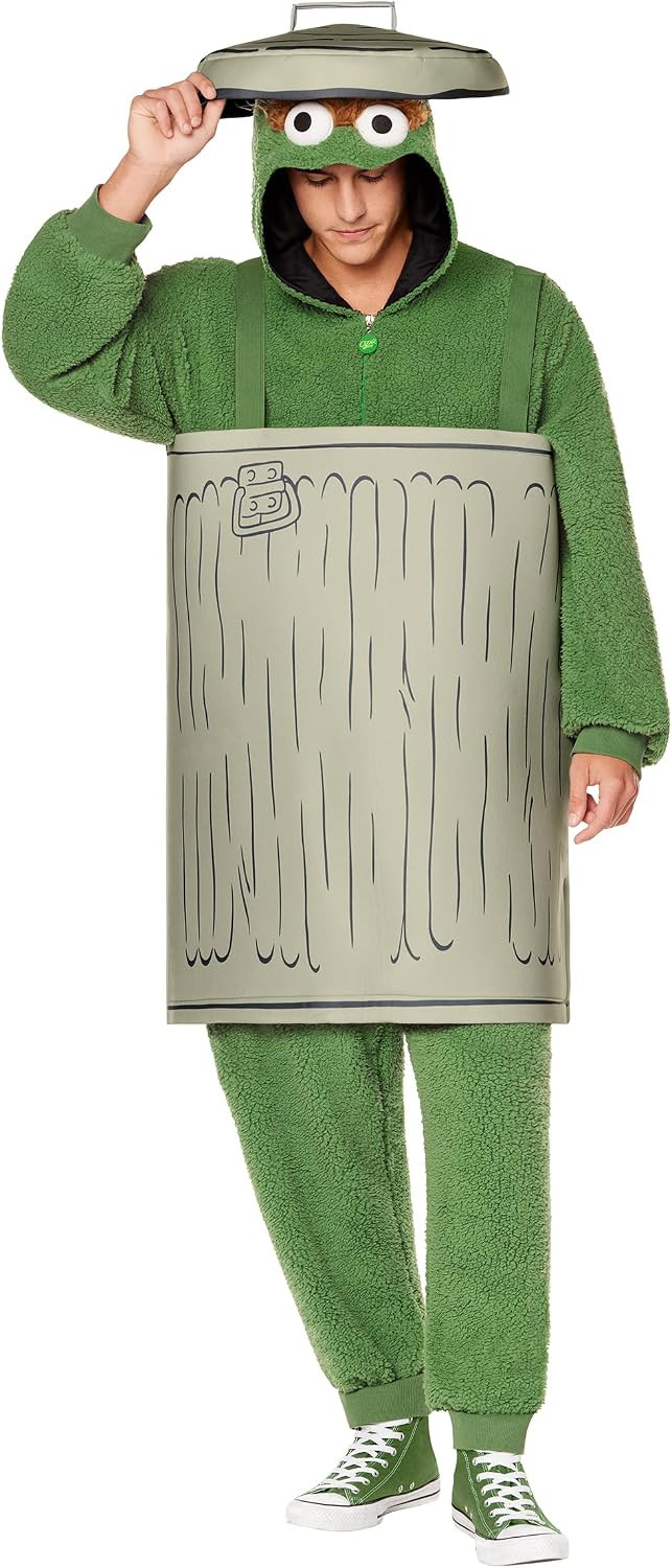 Spirit Halloween Sesame Street Adult Oscar the Grouch Costume, Officially Licensed, Muppet Outfit, Trash Can Suit | Amazon (US)