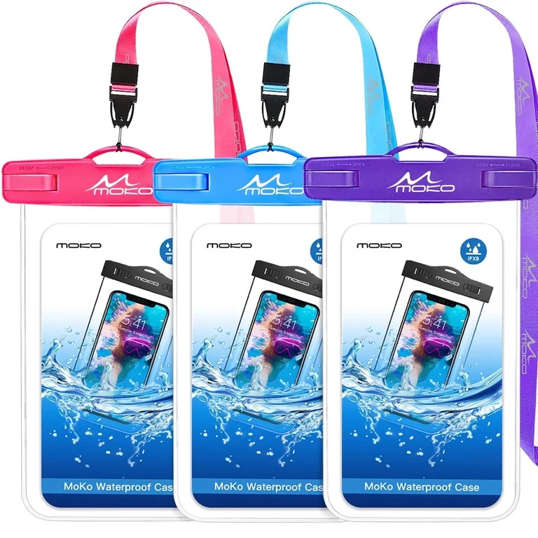 MoKo Waterproof Phone Pouch, Cell Phone Dry Bag Case Compatible with iPhone/Galaxy/Note/LG, up to... | Walmart (US)