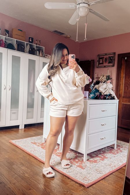 My comfy work from home outfit is only $33! 

Wearing a size medium in the quarter zip and shorts two piece set! (Size down one) also loving these summer slippers!

Midsize
Curvy
Comfy set
Amazon set
Athleisure 
Loungewear
Neutral outfit
Neutral set
Cute slippers


#LTKworkwear #LTKmidsize #LTKfindsunder50