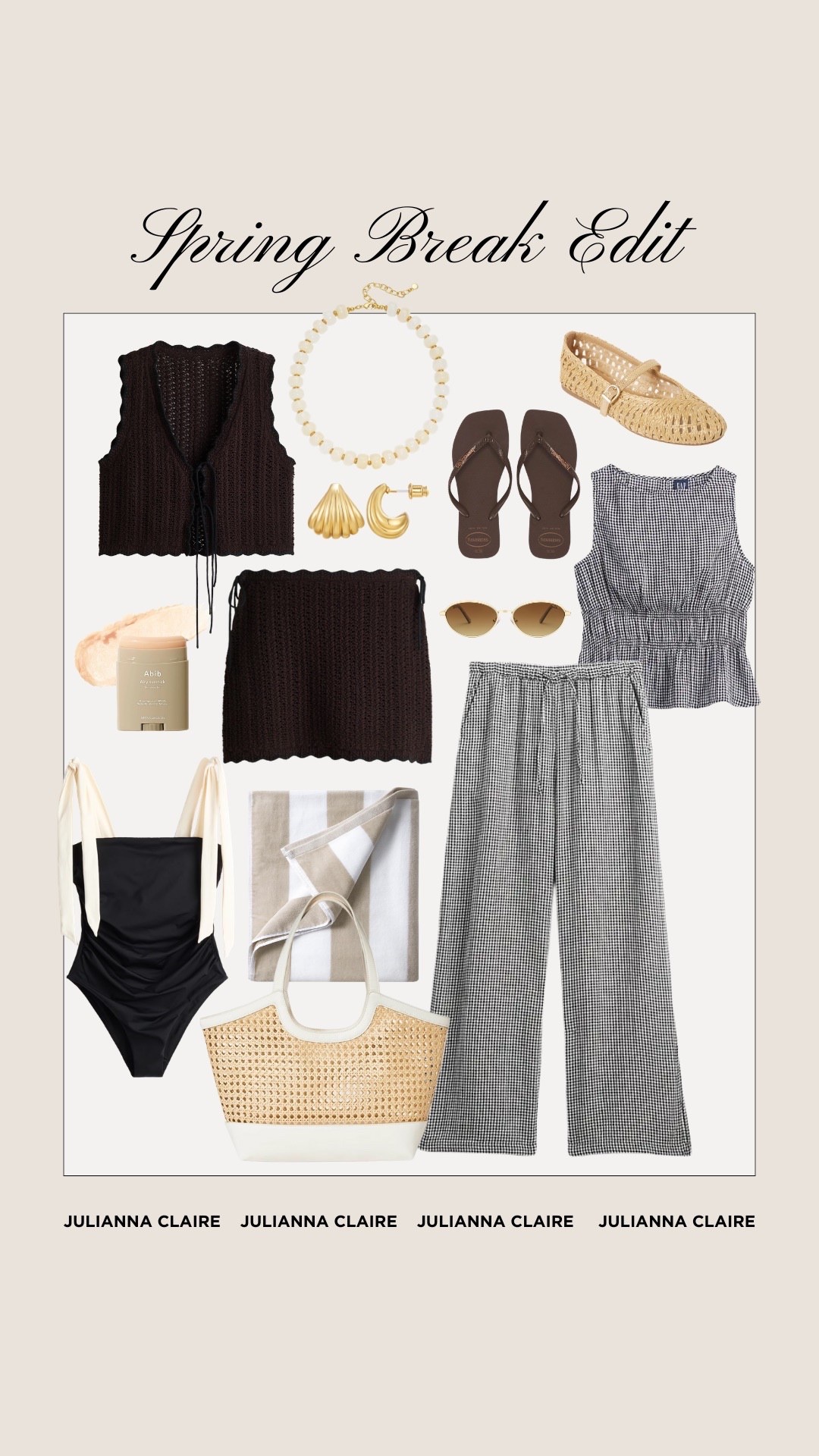 Spring break essentials! ☀️

#LTKTravel #LTKootd