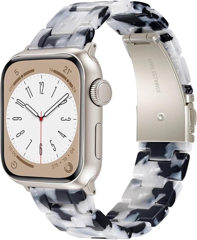 V-MORO Resin Bands Compatible with Apple Watch Series 11/10/9/8/7 Band 40/41/42mm Lightweight Fas... | Amazon (US)