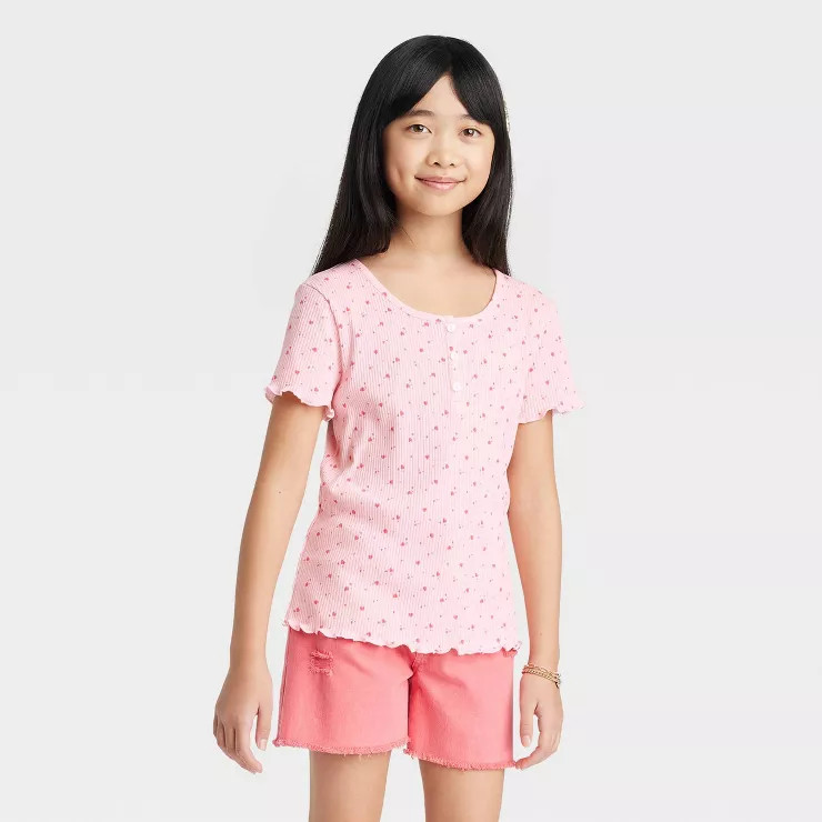 Girls' Henley T-Shirt - art class™ | Target