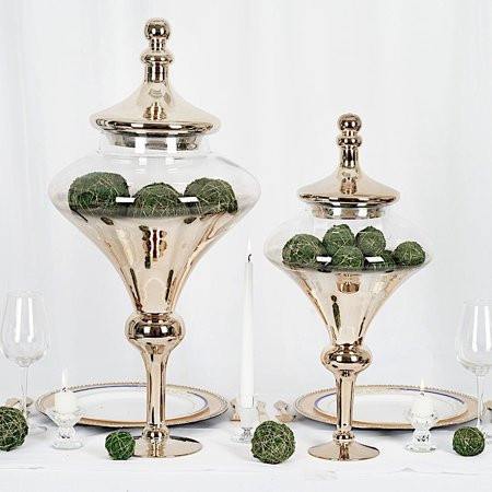 BalsaCircle 2 Ombre Large Glass Teardrop Apothecary Jars with Lids Wedding Party Reception Favors Ca | Walmart (US)