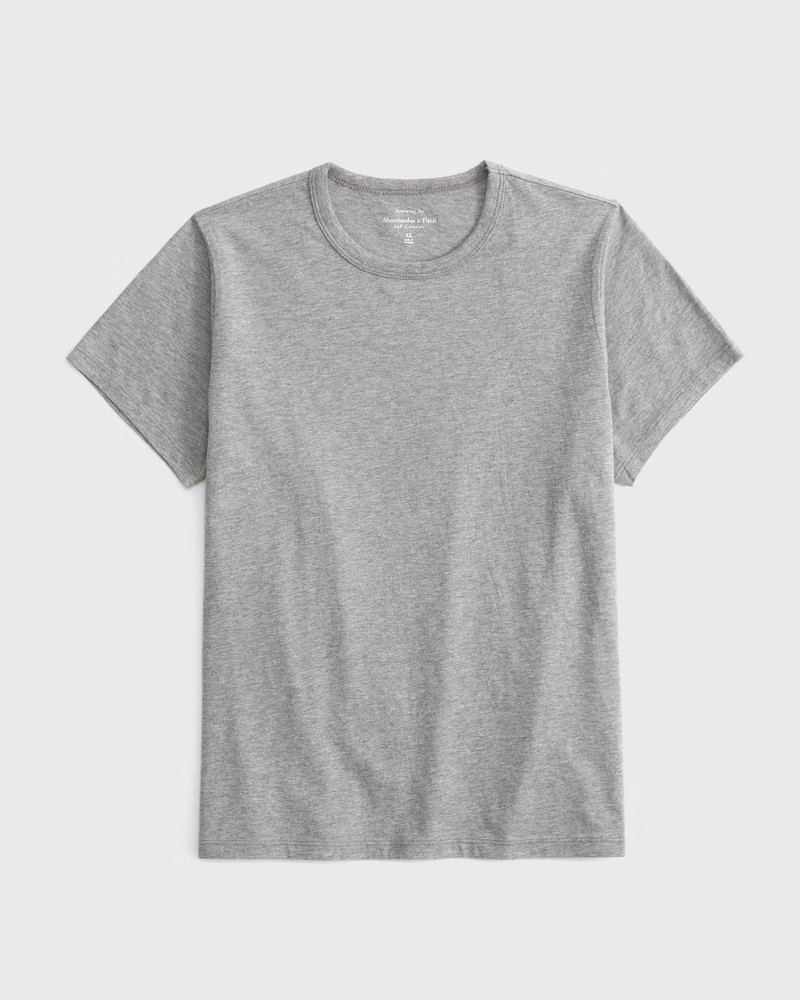 Essential Polished Body-Skimming Tuckable Tee | Abercrombie & Fitch (US)