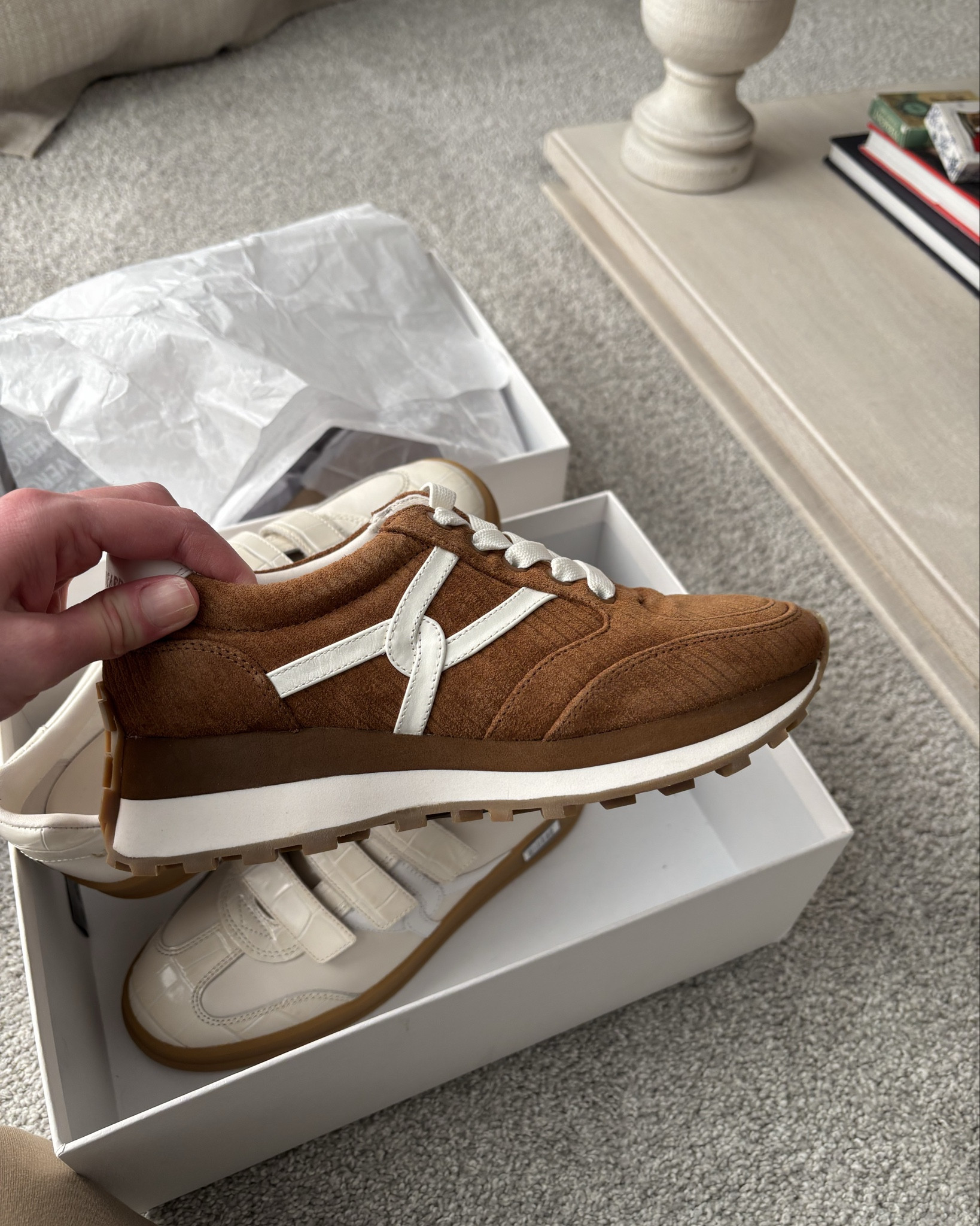 I found Veronica beard sneakers on sale for half off! Sizes getting very limited!

I ordered all different sizes to see for myself what fit best- based on that I found they are TTS in both styles. I’m a 6.5 in most shoes sometimes a 7. 6 was way too small, 7 my heal slipped and bit and 6.5 for perfect!


Spring sneakers, spring outfits, summer outfits, sneakers, sneakers on sale, spring sneaker trends, spring 2026 trends

#LTKWorkwear #LTKSeasonal #LTKootd