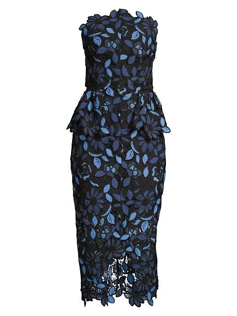 Optics Floral Lace Peplum Dress | Saks Fifth Avenue (UK)