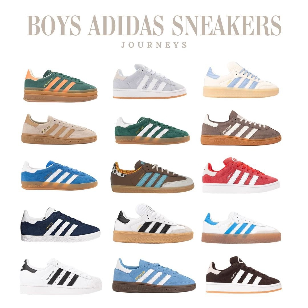 Boys Adidas sneakers from Journeys in classic, everyday colorways. Great options for school, sports, and casual outfits. Linking all the favorites.

#LTKmomlife #LTKSeasonal #LTKKids