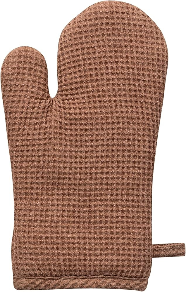 Creative Co-Op Woven Linen and Cotton Waffle Pad, Terra-Cotta Color Hot Mitt, Terracotta | Amazon (US)