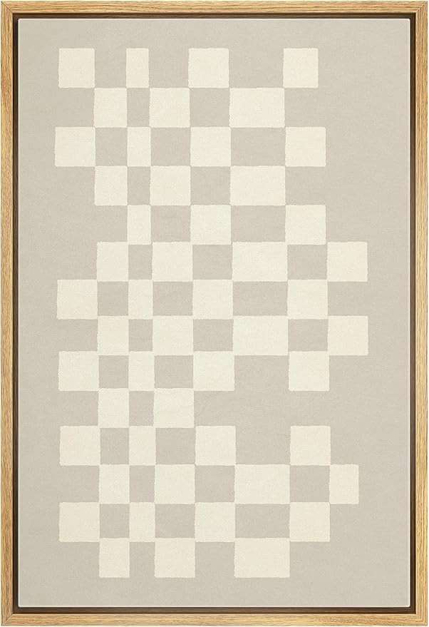 SIGNWIN Framed Canvas Print Wall Art Pastel Sketchbook Grid Pattern Color Field Abstract Shapes D... | Amazon (US)