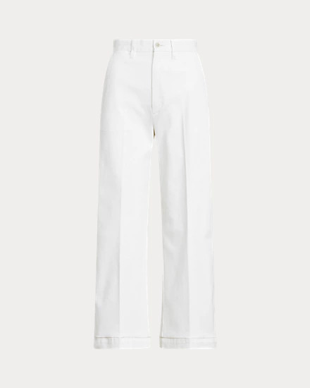 Pantalon chino à jambe large pour Women | Ralph Lauren® BE | Ralph Lauren (BE & NL)