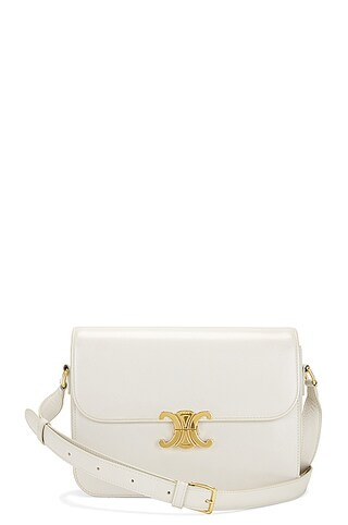 Celine Calfskin Triomphe Shoulder Bag | FWRD 