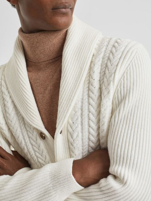 Cable Knitted Cardigan | Reiss DE