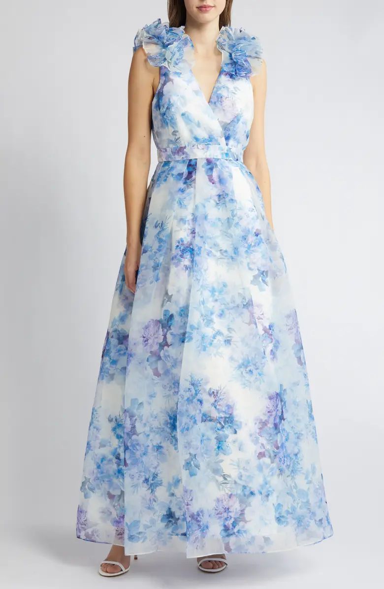 Ruffle Floral Gown | Nordstrom