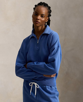 Women's Fleece Quarter-Zip Top | Macy's