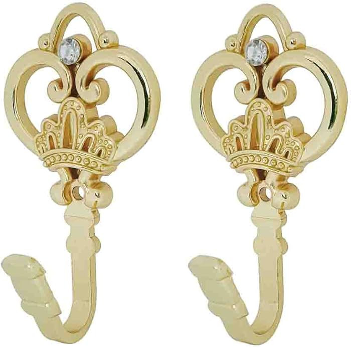 Crown Curtain Wall Hook Household Clothes Hanging Hook Window Drapery Medallion Holdbacks, Curtai... | Amazon (US)