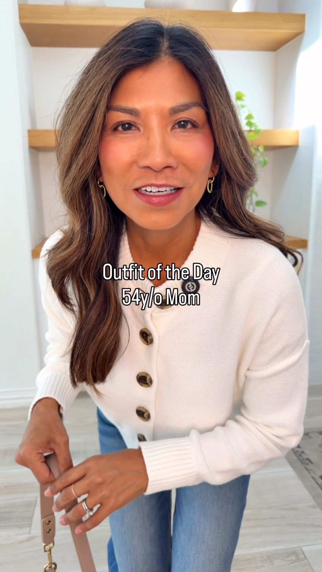 I’m 5’2” 118#ish for reference 
Cardigan in. XS runs big I suggest  sizing down, color Ivory. 
Jeans fit tts. Wearing size 26 in length 28. Wash is Atlantic Blue.
White tee in small tts.
Bag in small, taupe. 
Spring outfit, Amazon finds, fashion over 40, over 50 style, midlife fashion, petite fashion,midlife fashion, affordable fashion, fashion over40 

#LTKPetite #LTKOver40