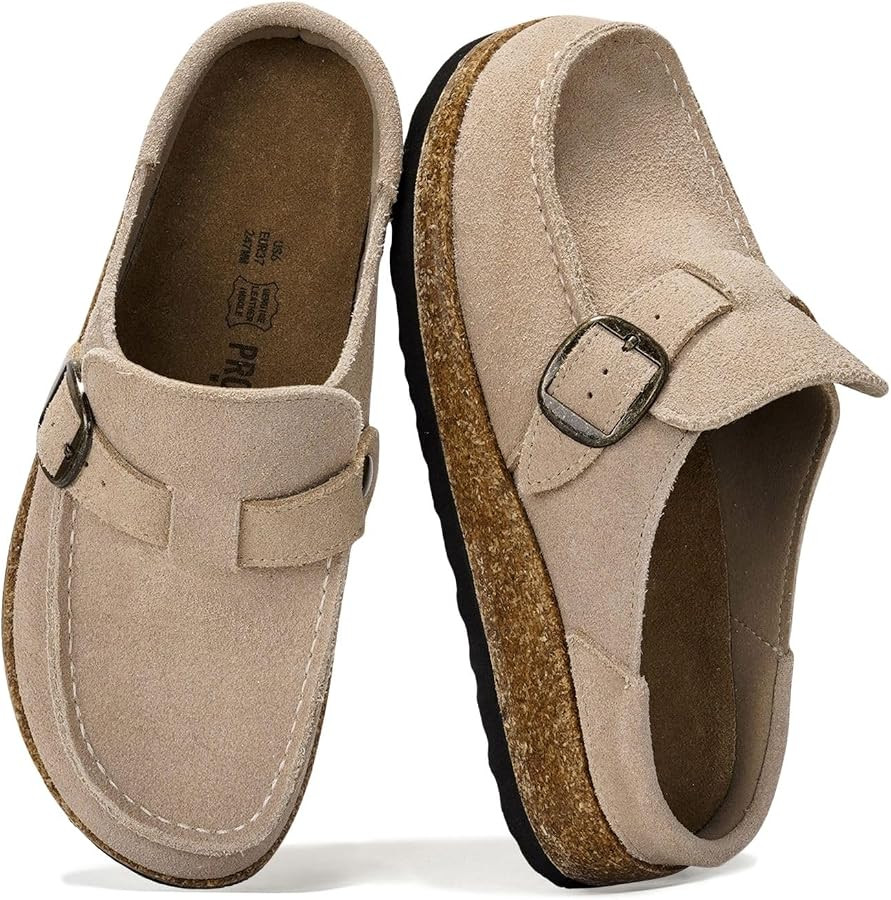 100% Genuine Leather Moccasin Style Clogs for Women - Fall Shoes for Women | Amazon (US)