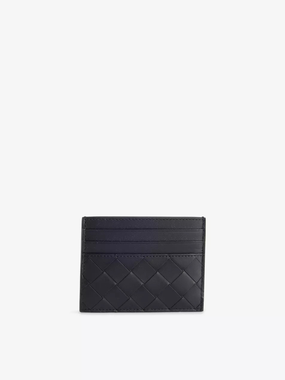 Intrecciato Leather Card Holder | Selfridges