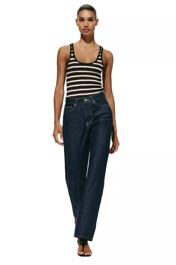 JEANS Z.03 STRAIGHT HIGH-WAIST LONG LENGTH | Zara UK