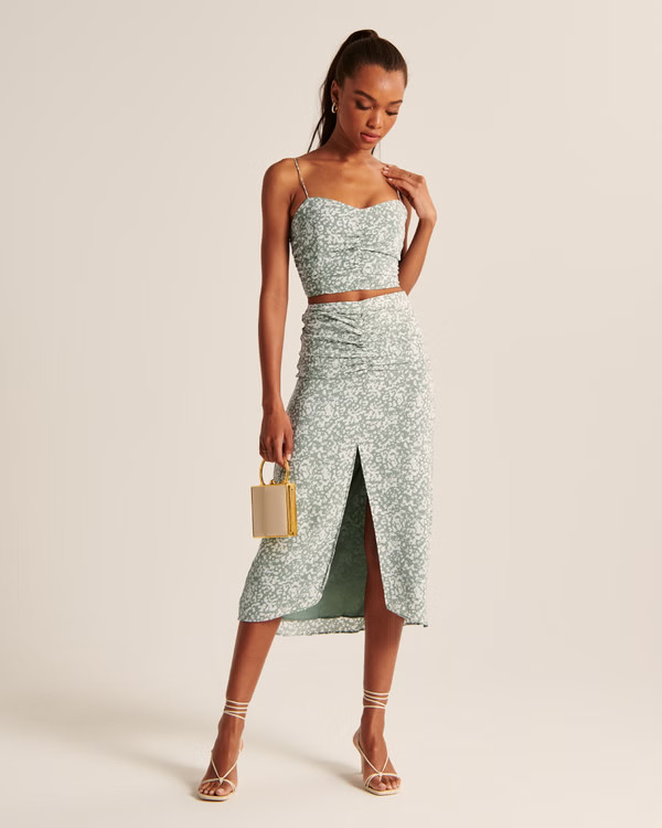 Ruched Midaxi Skirt | Abercrombie & Fitch (US)