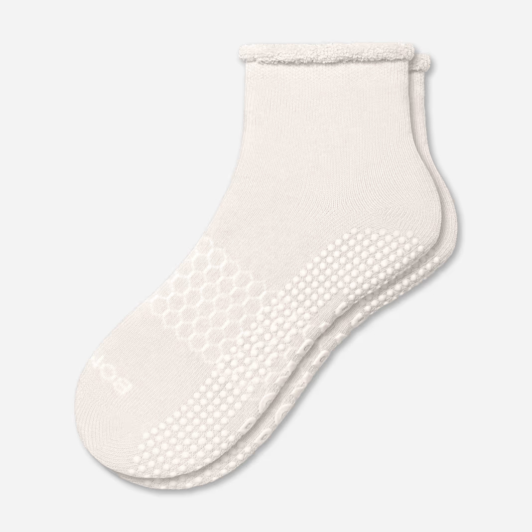 Women's Merino Wool Blend Roll-Top Gripper House Socks | Bombas