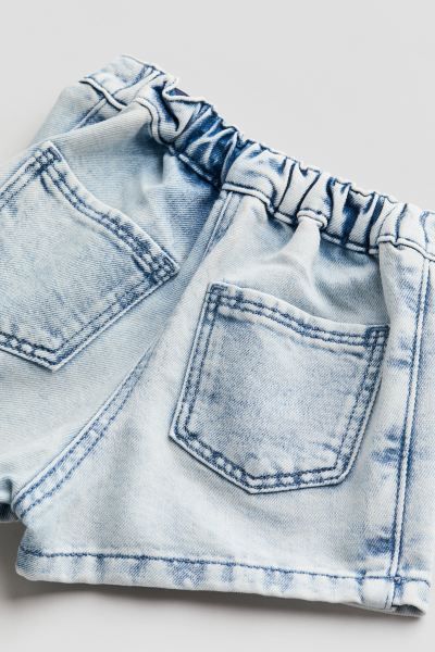 Embroidery-detail Skort - Light denim blue/flowers - Kids | H&M US | H&M (US + CA)