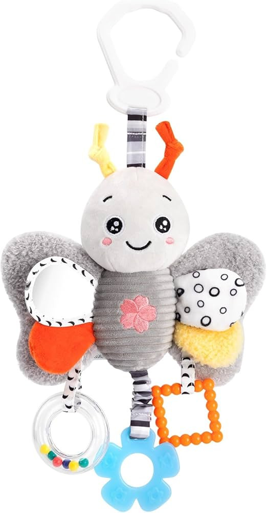 Baby Hanging Toys for Activity Gym, Car Seat, Stroller - 6-12 Months with Teether | Amazon (US)