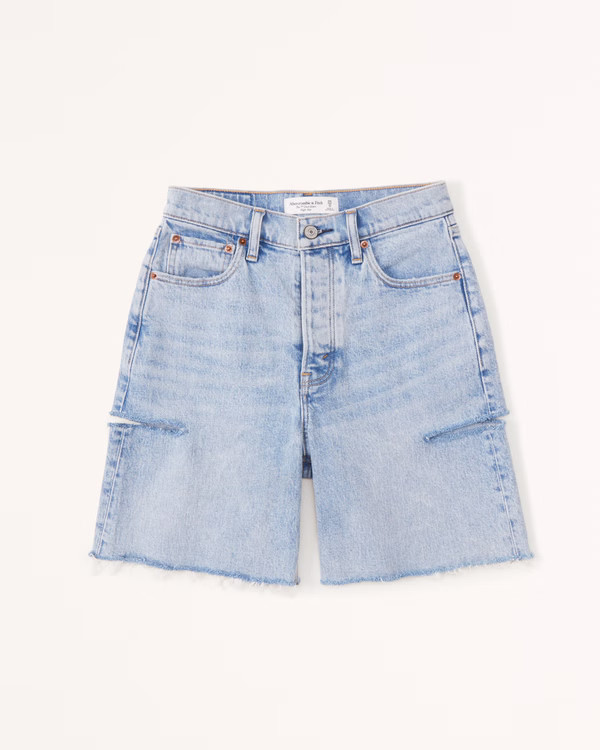 Women's High Rise 7 Inch Dad Shorts | Women's Bottoms | Abercrombie.com | Abercrombie & Fitch (US)