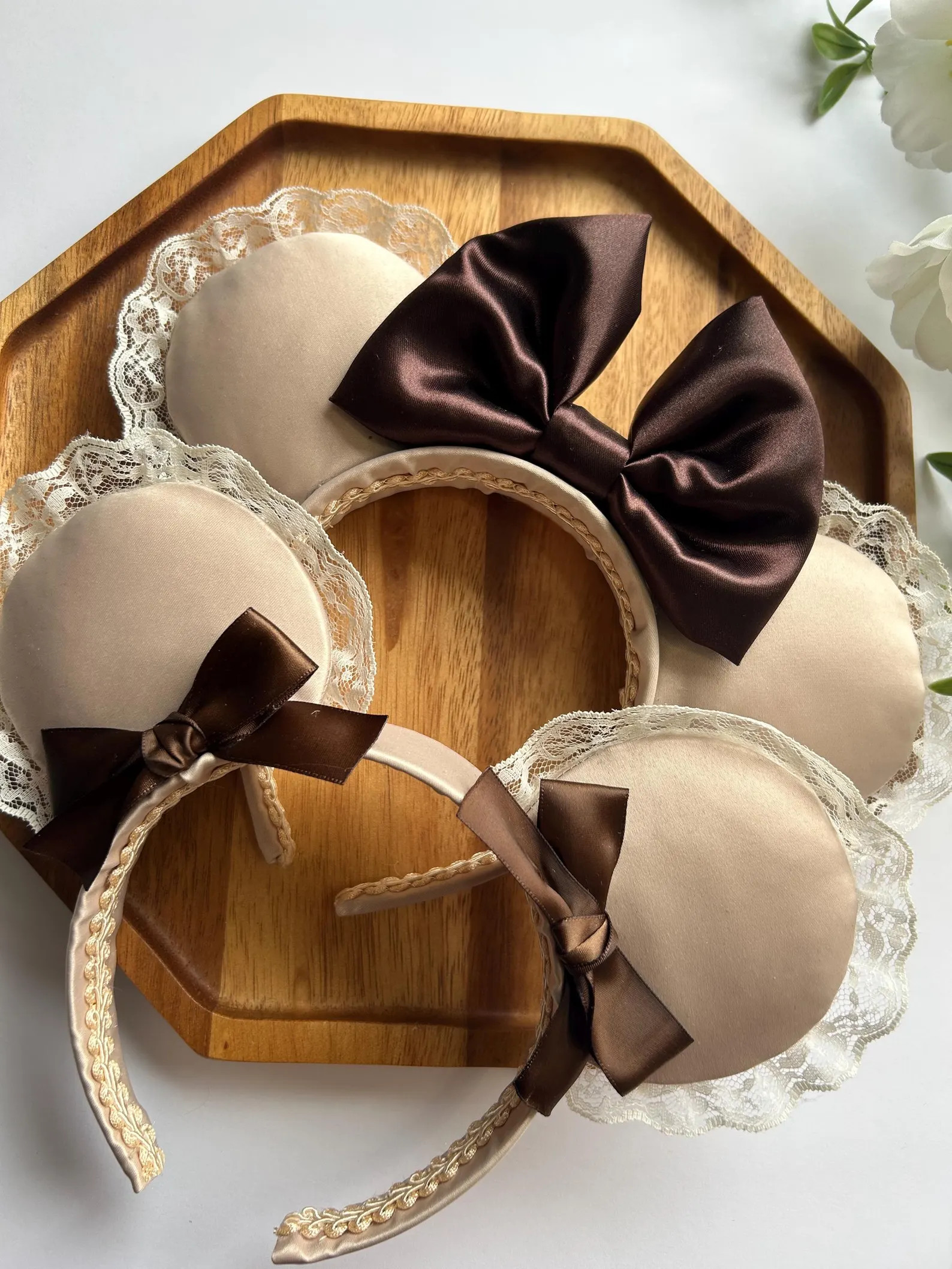 Fall Lace Minnie Ears, Neutral Minnie ears | Etsy (US)