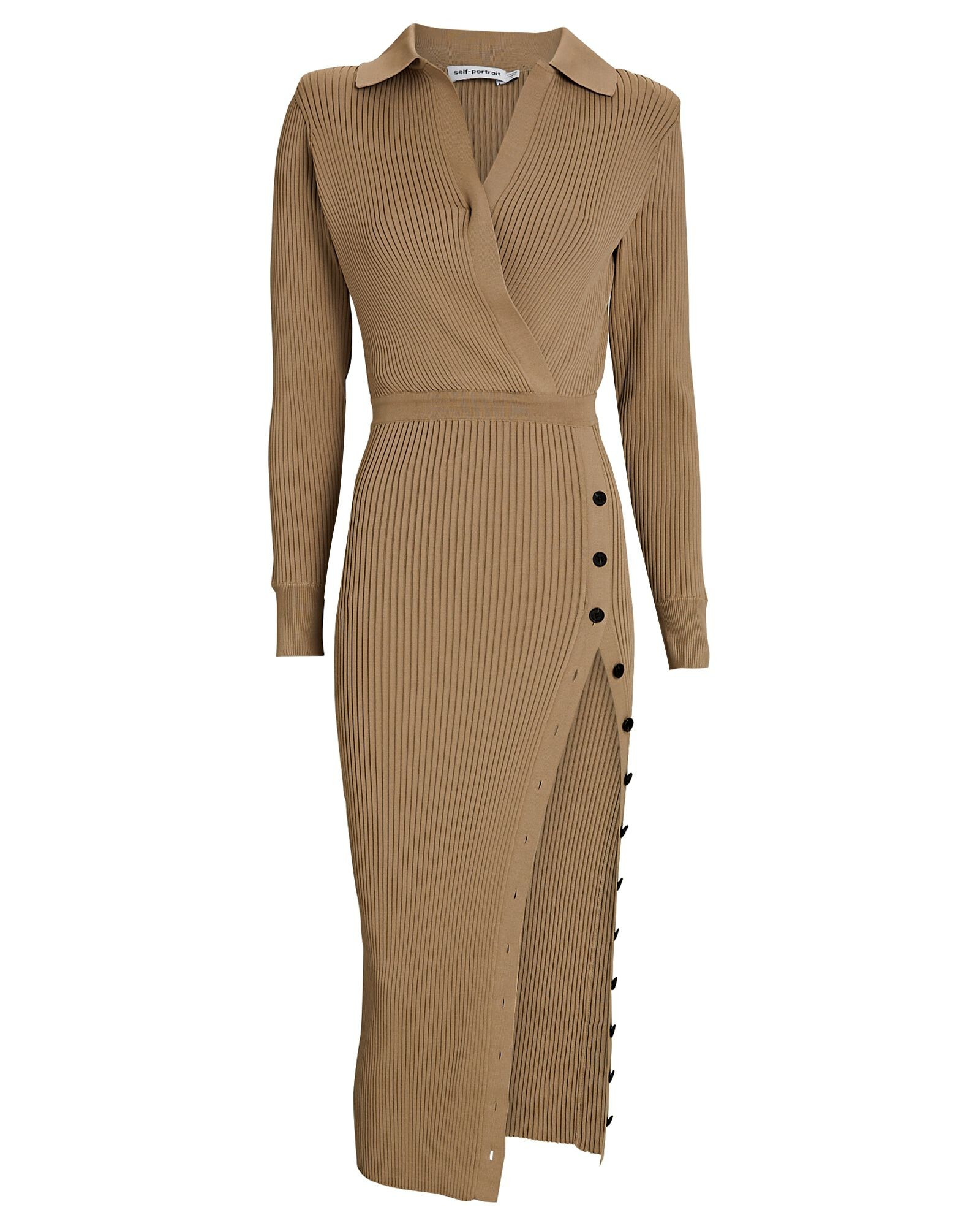 Rib Knit Polo Midi Dress | INTERMIX