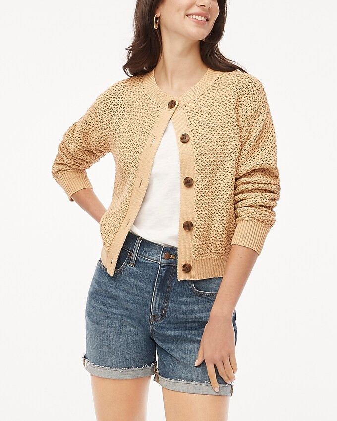 Crochet cardigan sweater | J.Crew Factory