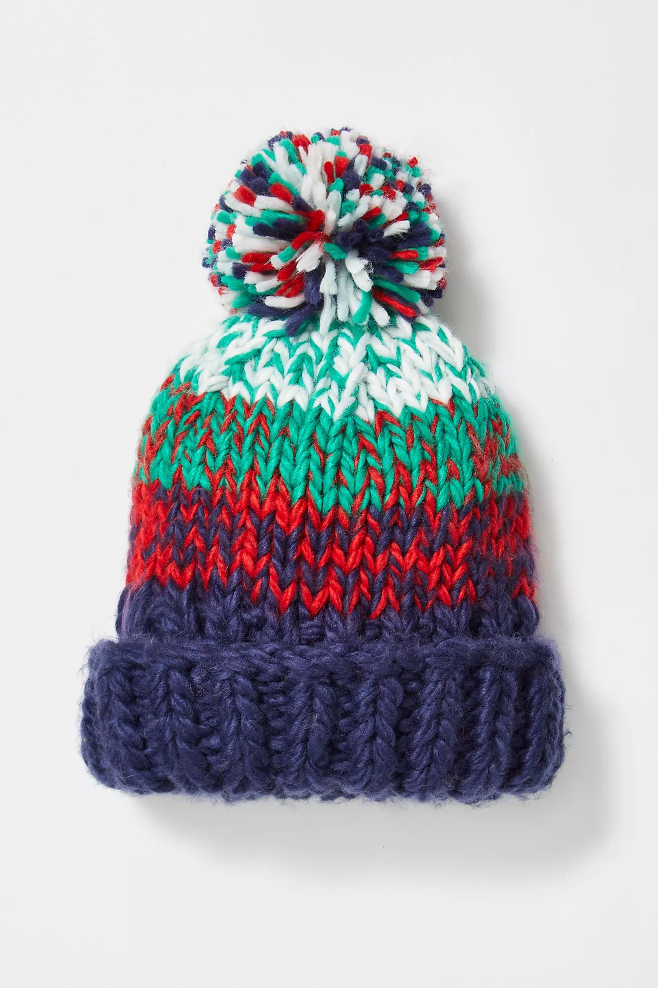 Tide Stripe Knit Pom Beanie | Free People (Global - UK&FR Excluded)