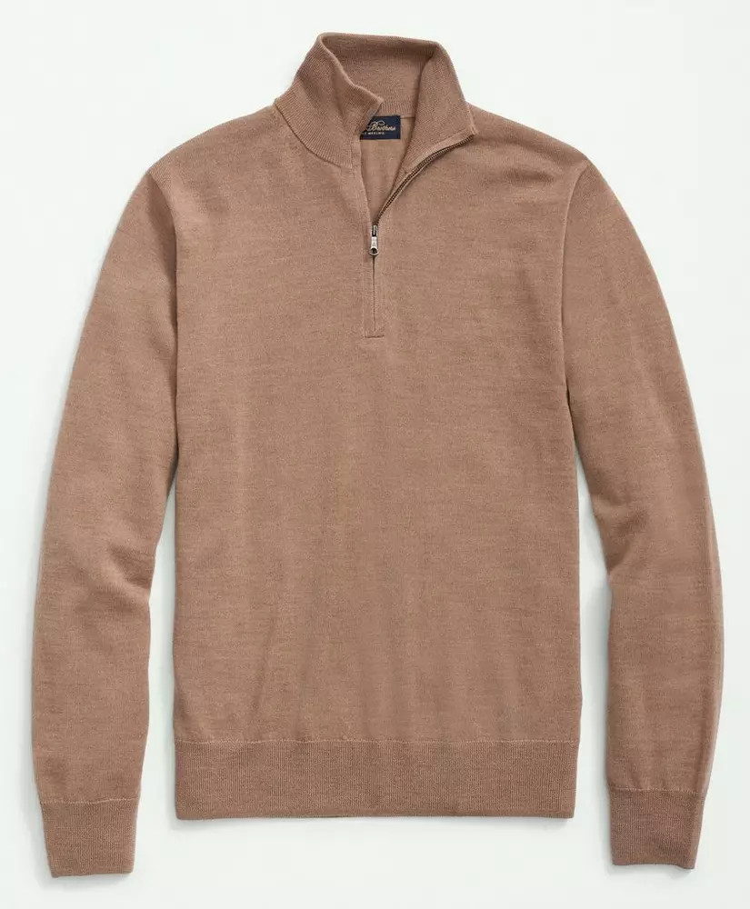 Fine Merino Wool Half-Zip Sweater | Brooks Brothers