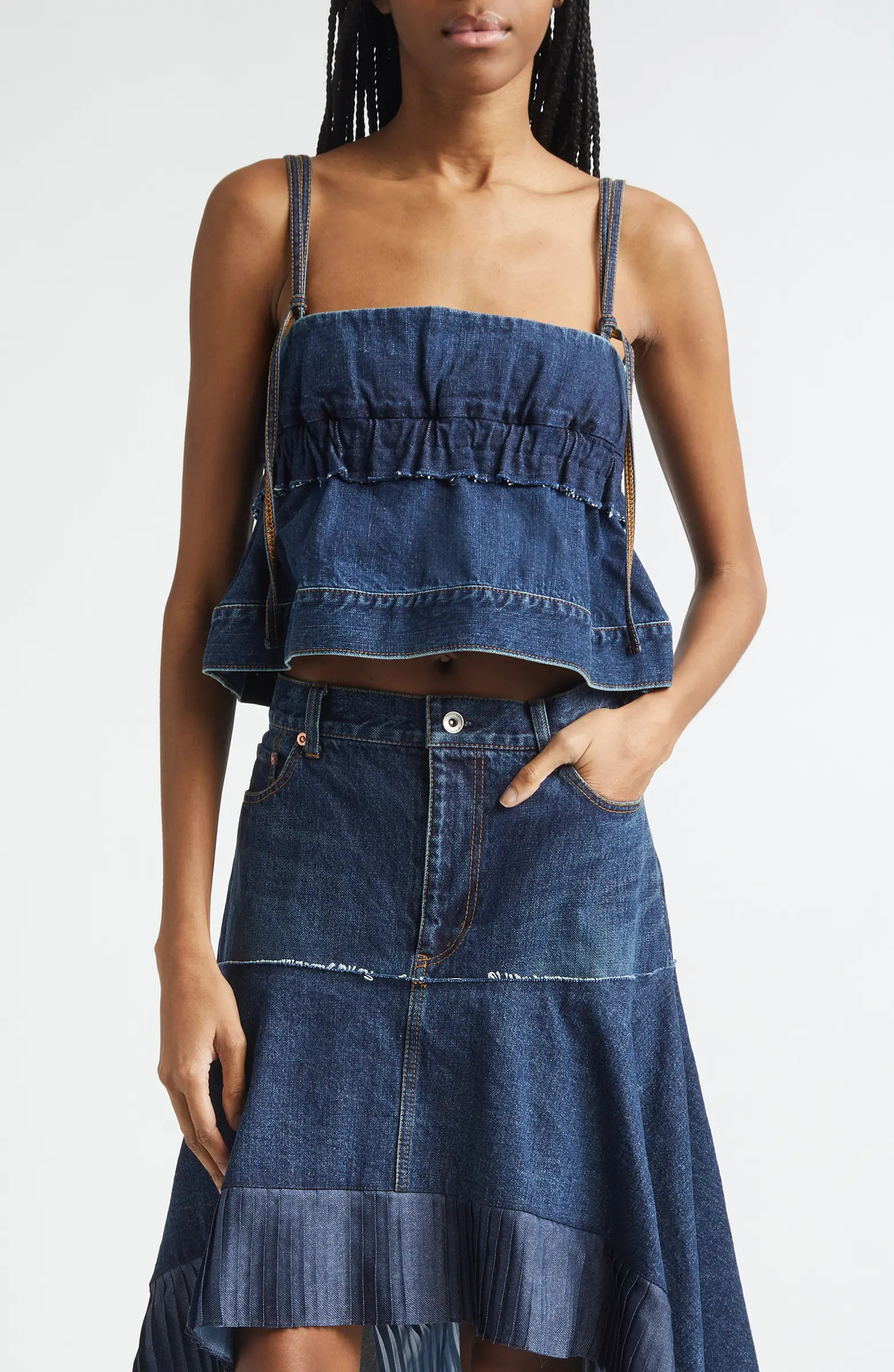 Crop Denim Camisole | Nordstrom