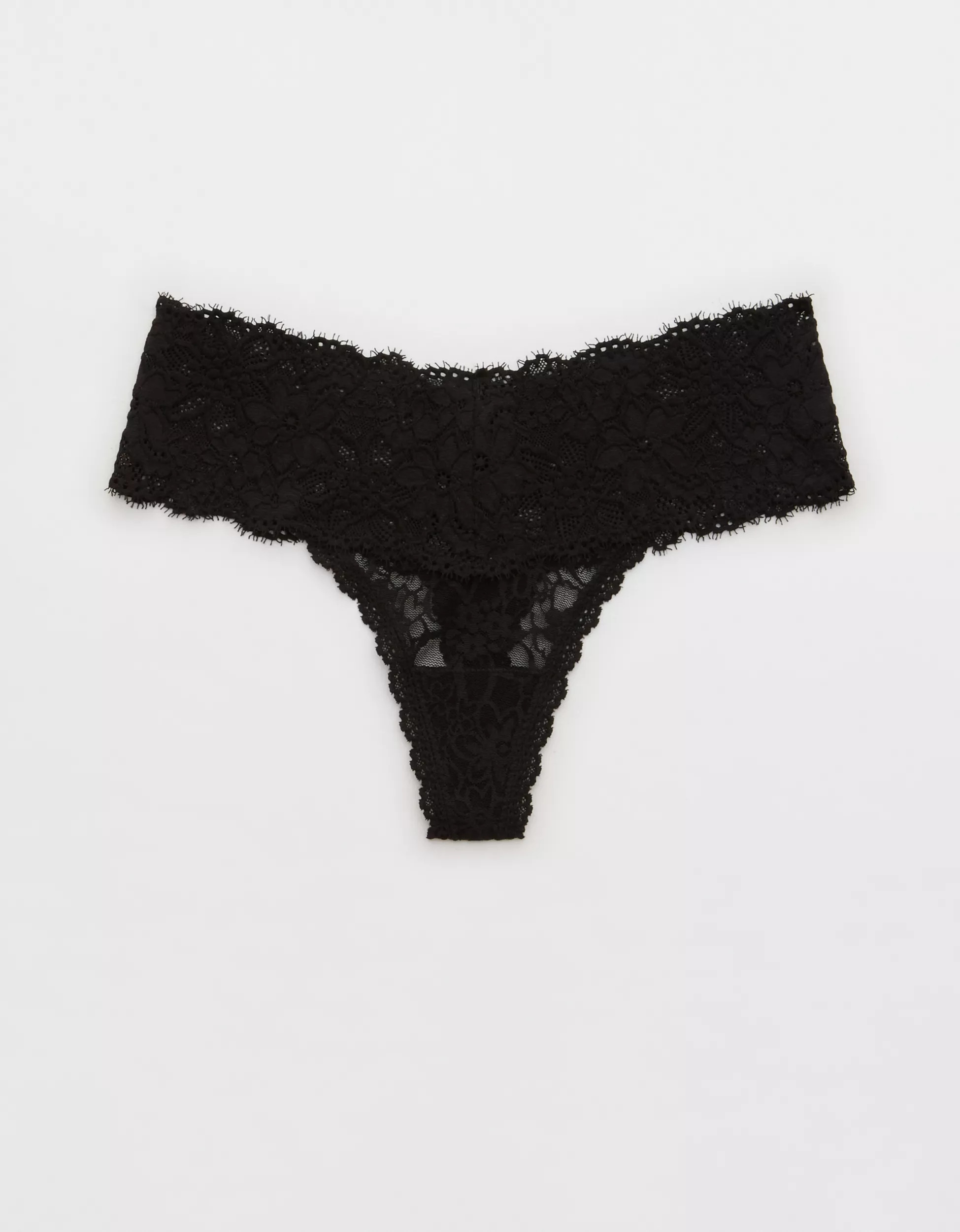 Show Off Eyelash Lace Thong Underwear | Aerie