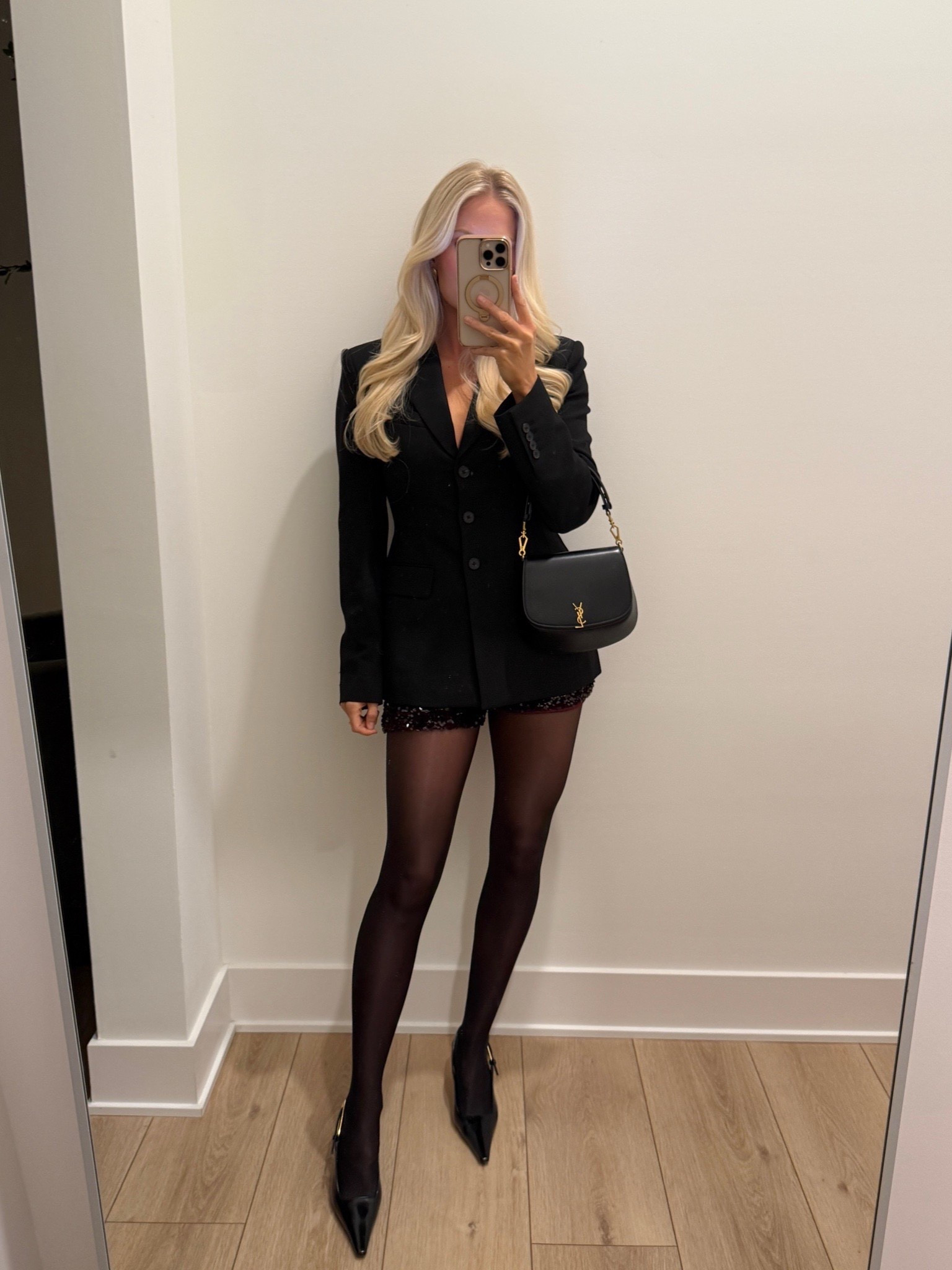 Holiday outfit Idea ✨Size 4 in blazer, size small in shorts, shoes are tts! #kathleenpost

Holiday outfit, holiday party look, company Christmas party, Christmas event, sequin shorts 

#LTKShoeCrush #LTKStyleTip

#LTKHoliday #LTKSeasonal