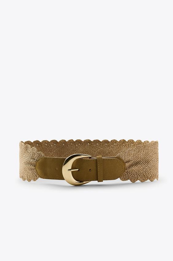 WOVEN RAFFIA BELT | Zara US